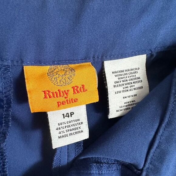 Ruby Rd. Petite Blue Capri Dress Pants - Size 14P - Picture 2 of 11